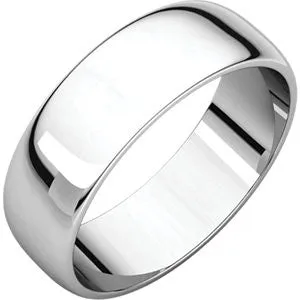 10K White 6mm Half Round Light Band