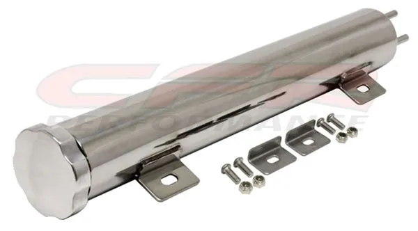 13" x 2" STAINLESS STEEL RADIATOR OVERFLOW TANK - CHEVY-FORD-MOPAR