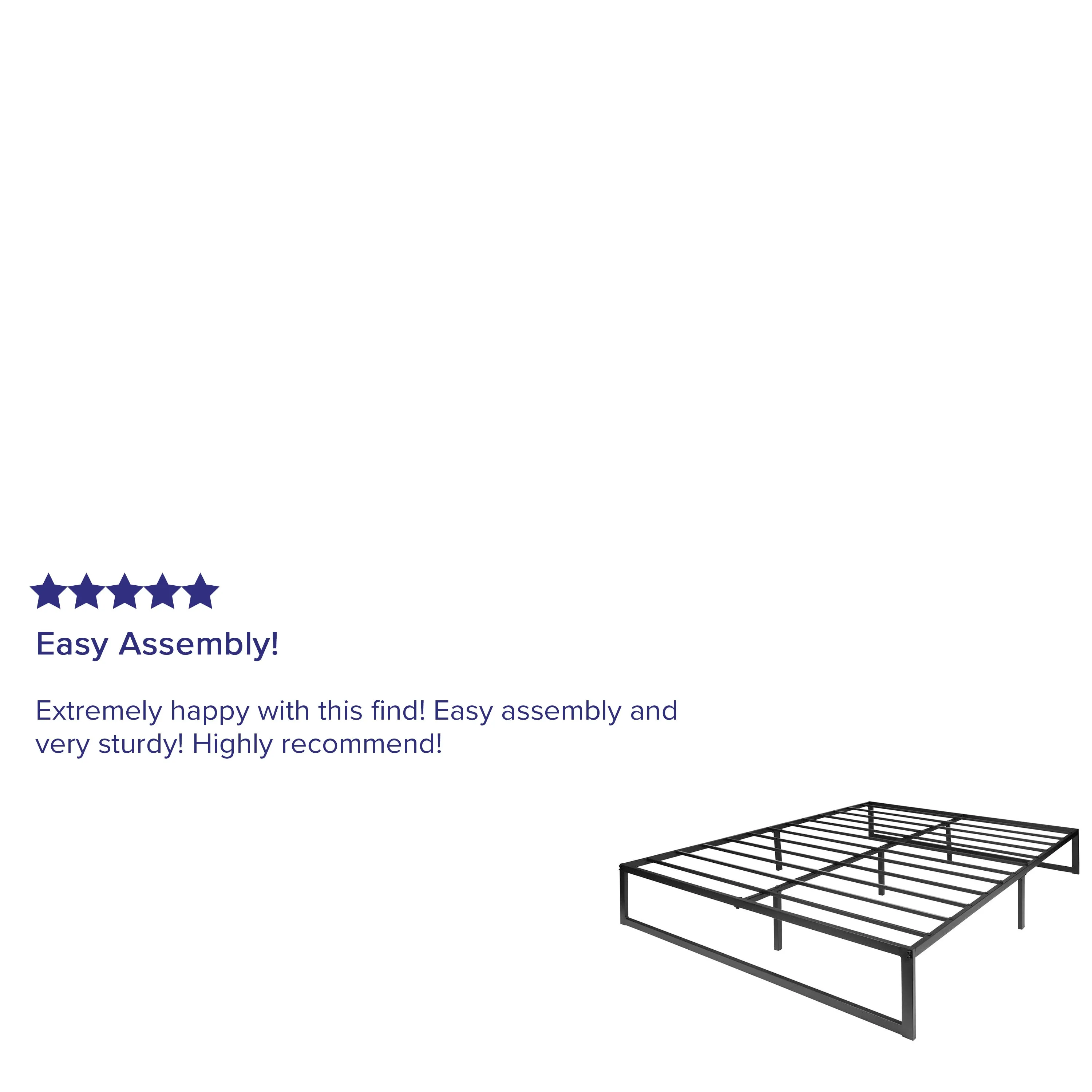 14 Inch queen Metal Bed Frame XU-BD10001-Q-GG