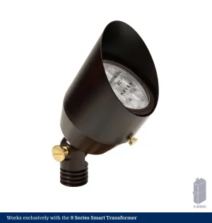 9 Series Classic White 3-Inch Bourbon Brass LED Up Light