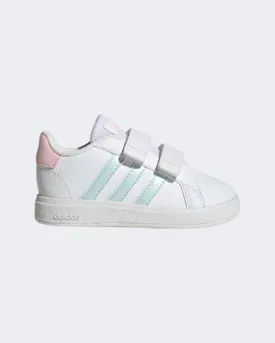 Adidas Grand Court Infant-Girls Sportswear Shoes White/Turquoise Gx7160