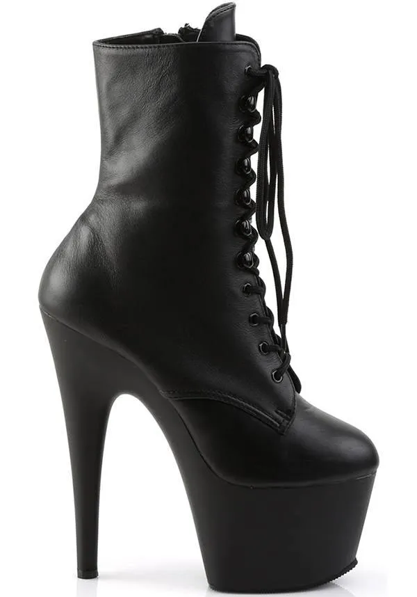 ADORE-1020 [Black Leather] | PLATFORM BOOTS [PREORDER]