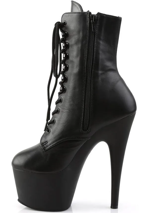 ADORE-1020 [Black Leather] | PLATFORM BOOTS [PREORDER]