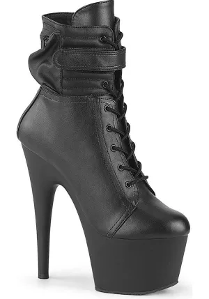 ADORE-1020POUCH [Black Faux Leather] | PLATFORM BOOTS [PREORDER]