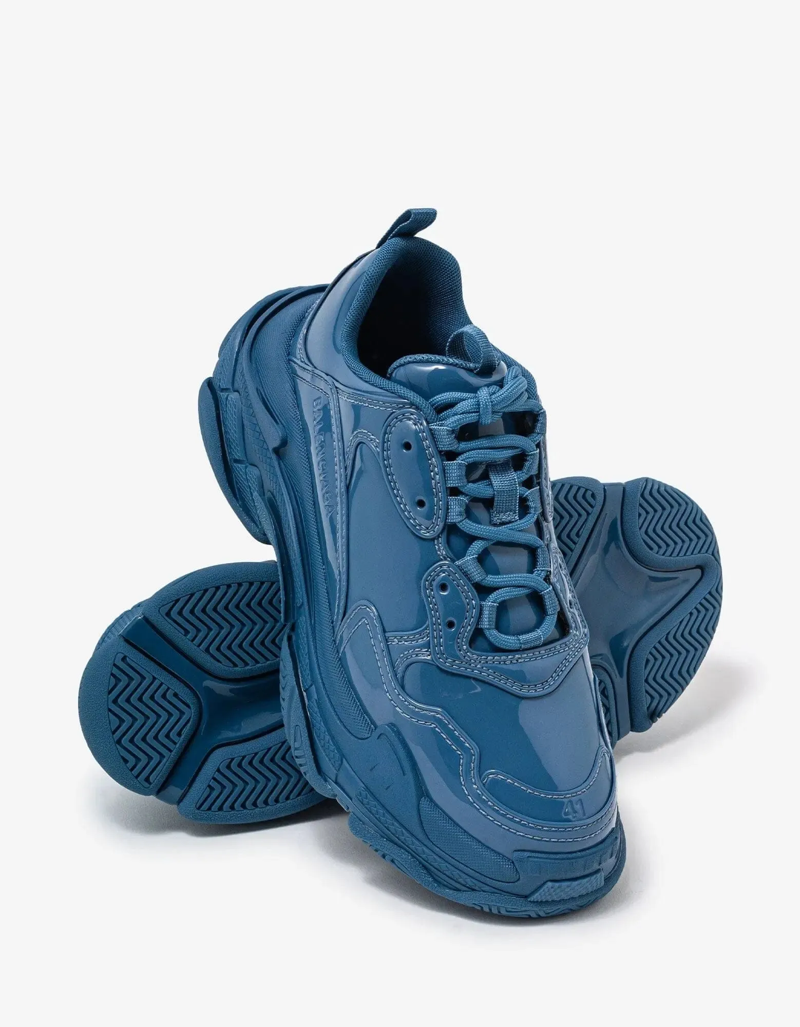 Balenciaga Triple S Blue Monoblock Trainers