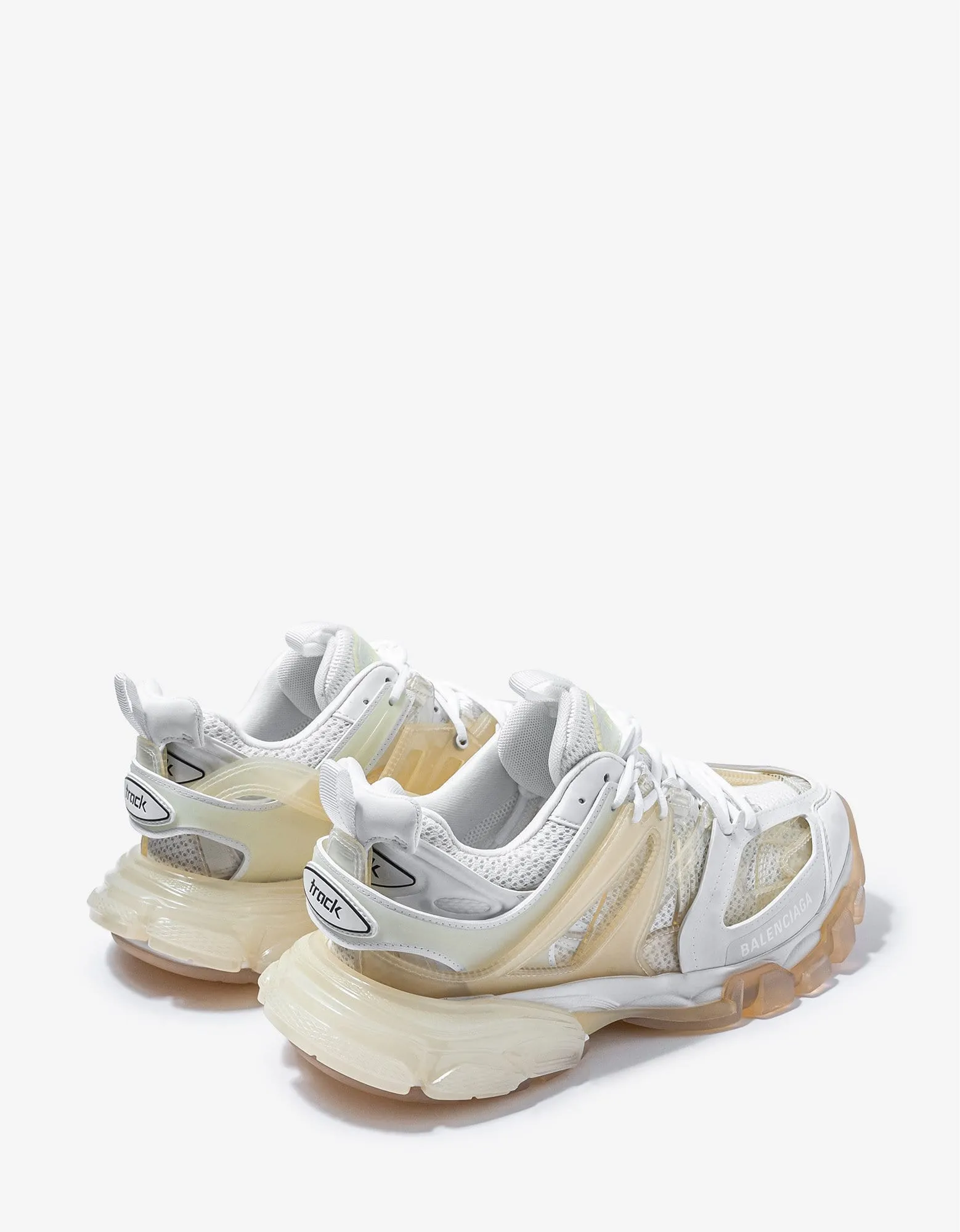 Balenciaga White Track Clear Sole Trainers