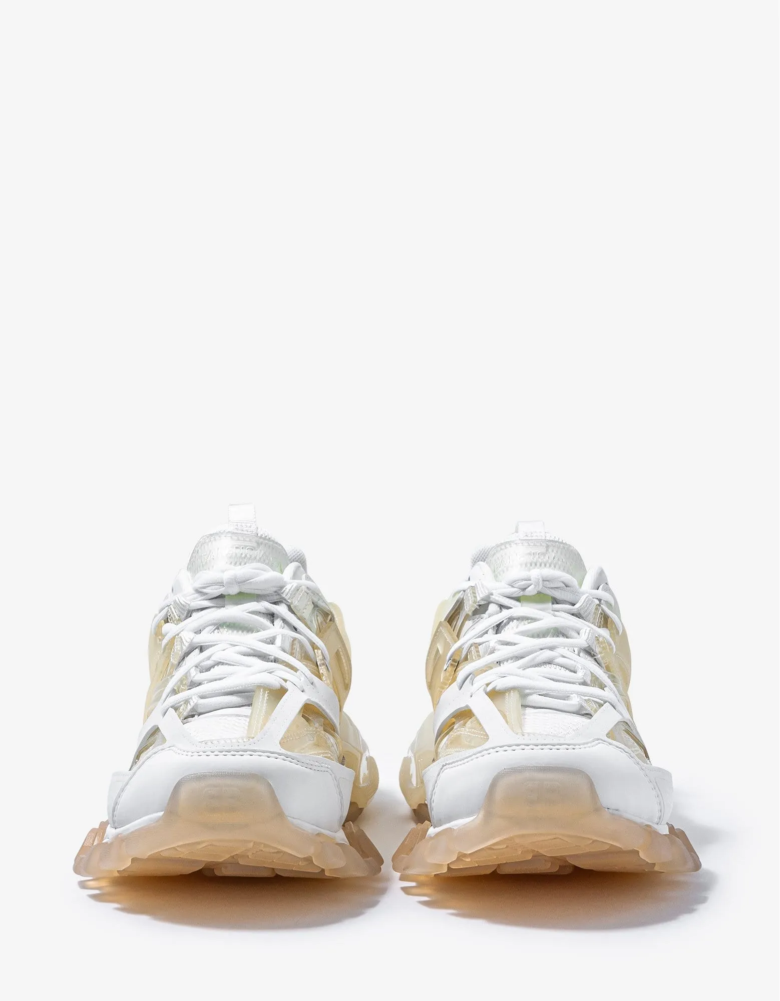 Balenciaga White Track Clear Sole Trainers