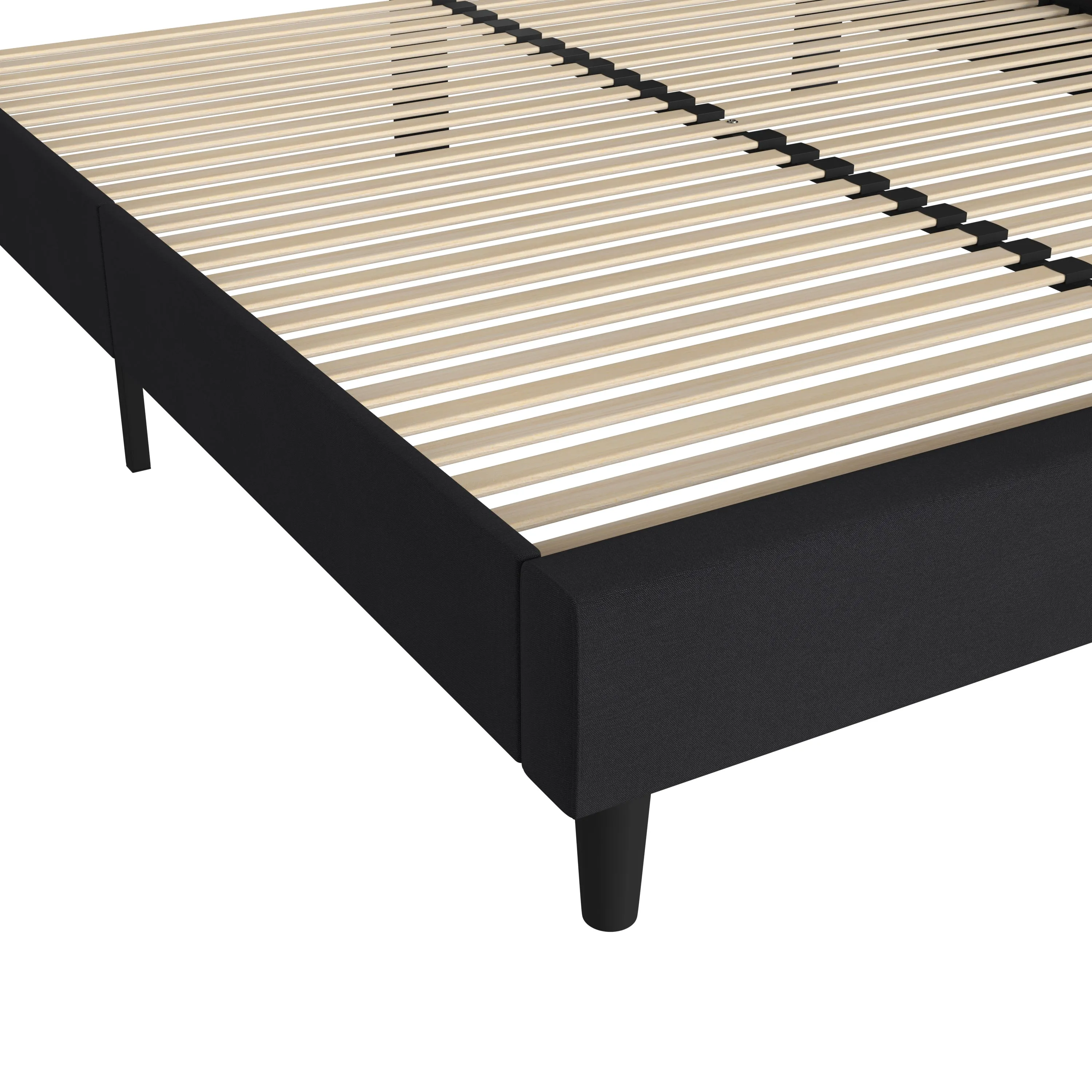 Black King Size Platform Bed HG-3WPB21-K04-K-BK-GG