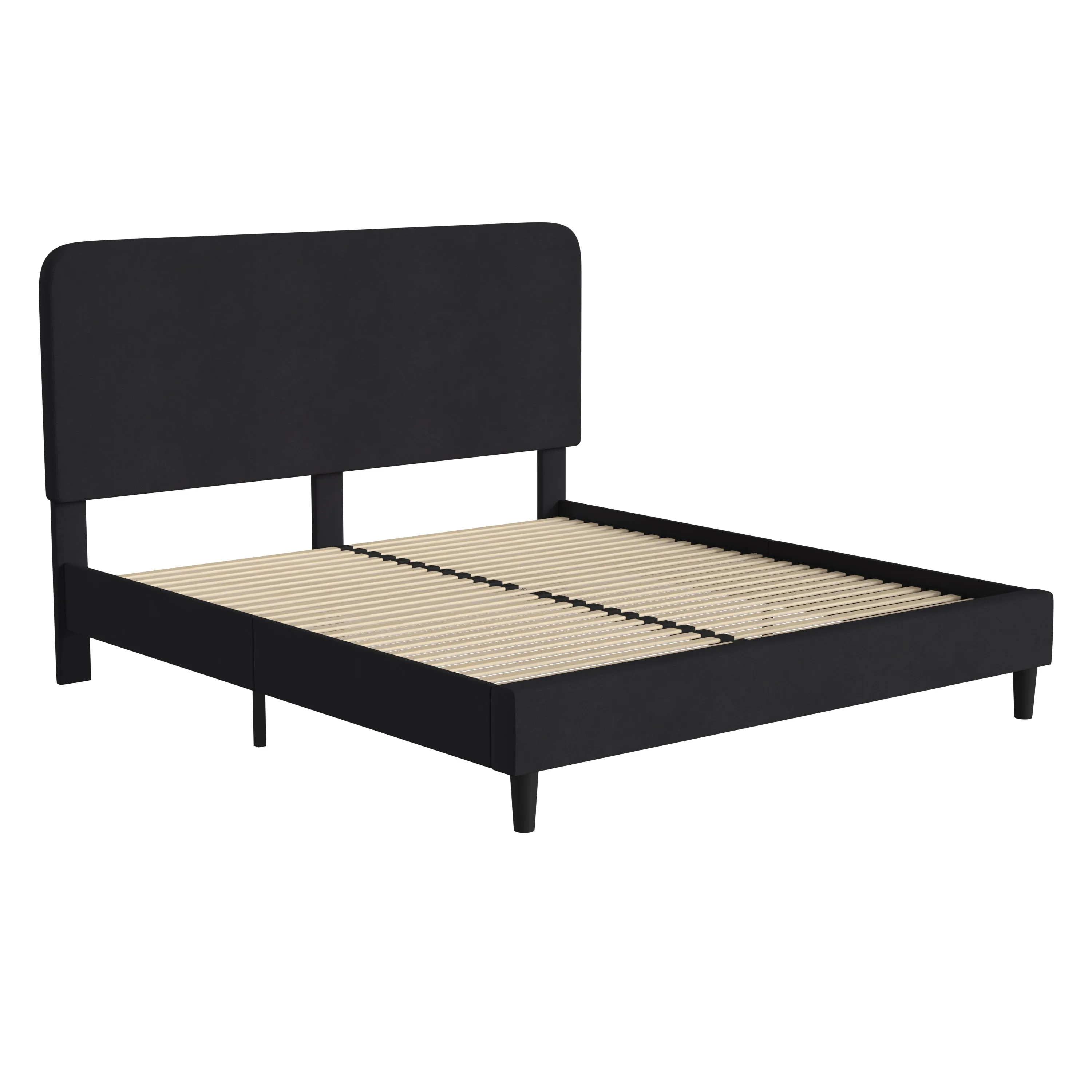 Black King Size Platform Bed HG-3WPB21-K04-K-BK-GG