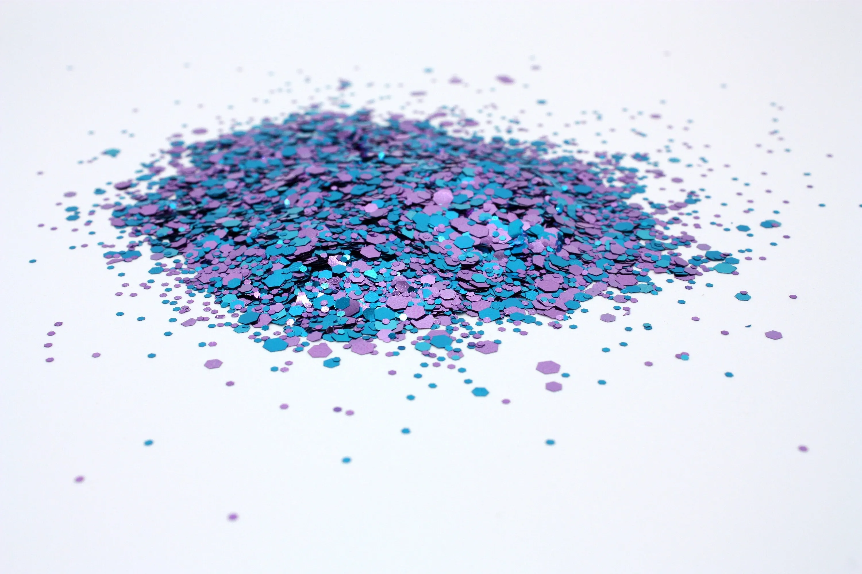 Blue &  Purple Hexagon Metal Glitter  - 10gms