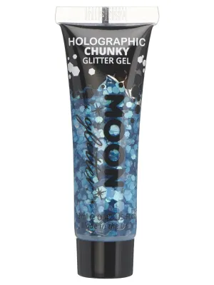 Blue Holographic Chunky Glitter Gel 12ml Each