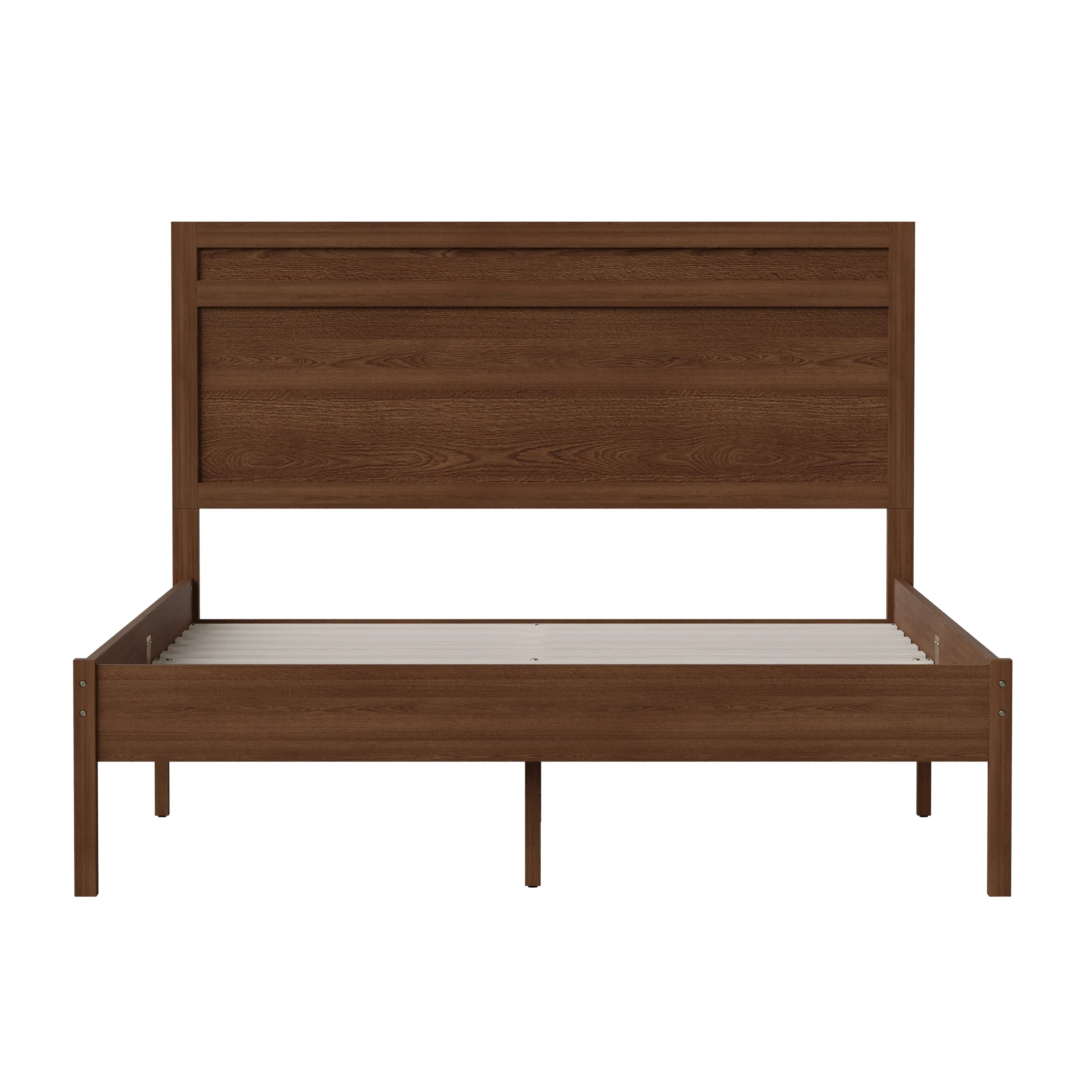 Brown Full Wooden Platform Bed MG09003FB-F-BRN-GG