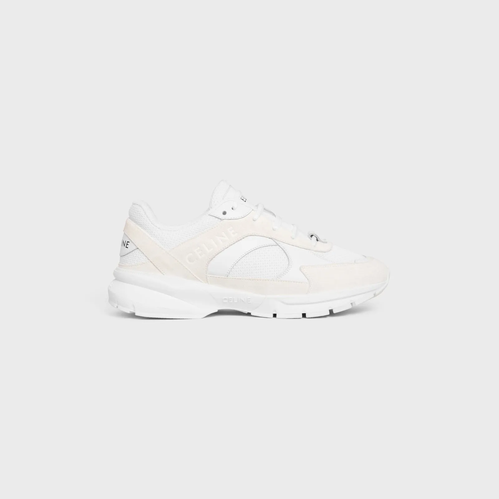 Celine Runner Cr-03 Low Lace-Up Sneaker In Mesh, Suede Calfskin And Calfskin