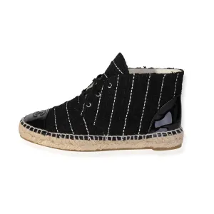 Chanel -  Chanel Espadrilles Black Tweed (38 EUR)