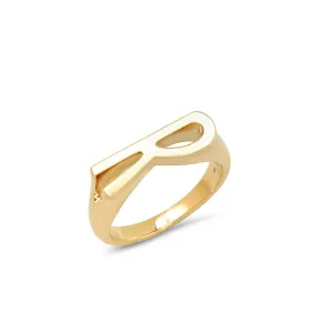 Classic Chunky Initial Ring "R"