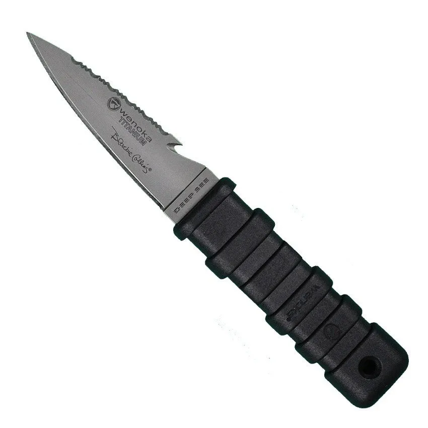 Deep See EZ Lock Titanium Scuba Knife - Stiletto Tip