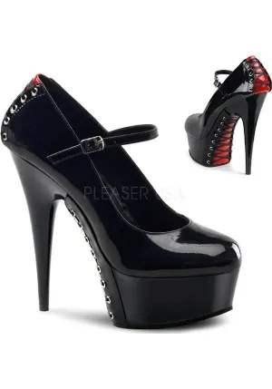 DELIGHT-687FH [Black/Red] | PLATFORM HEELS [PREORDER]