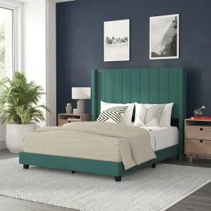 Emerald Full Platform Bed YK-1079-GR-F-GG