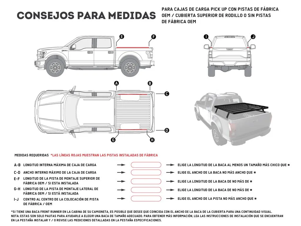 Front Runner Pickup Truck Slimline II Load Bed Rack Kit / 1425 (W) x 1560 (L)