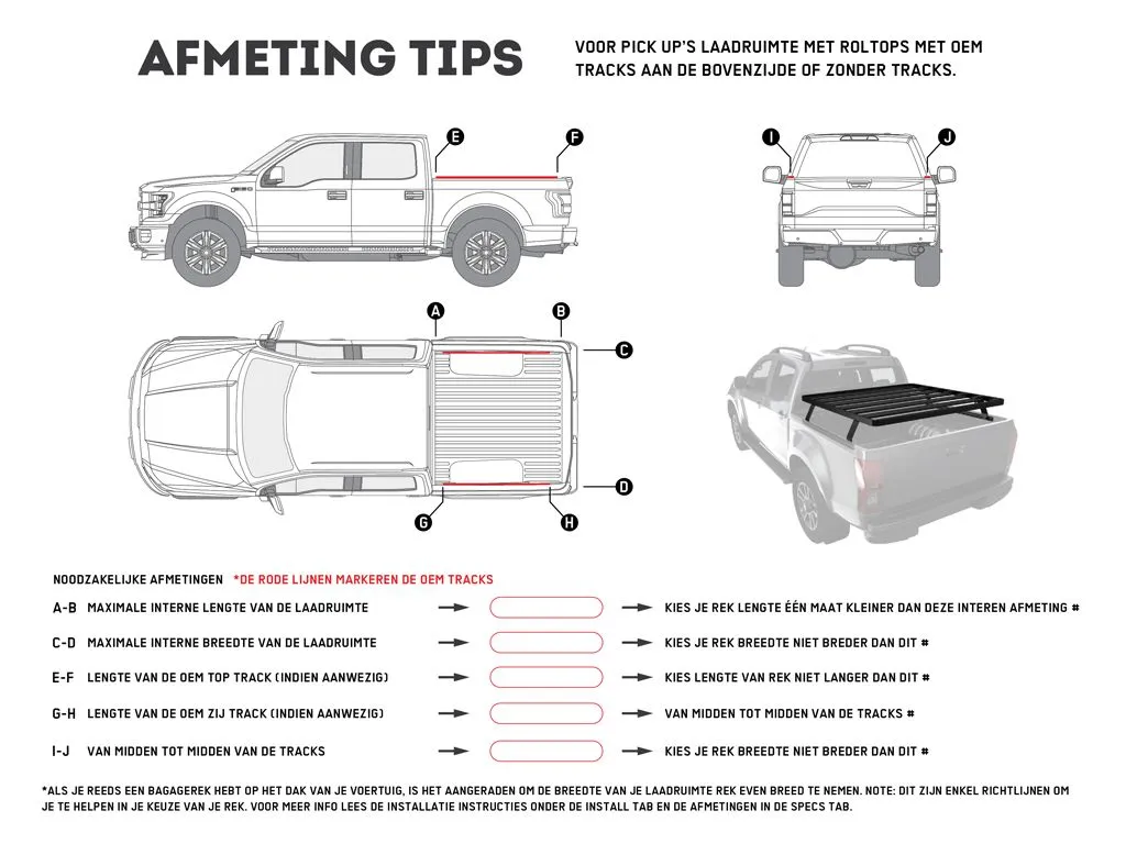 Front Runner Pickup Truck Slimline II Load Bed Rack Kit / 1425 (W) x 1560 (L)