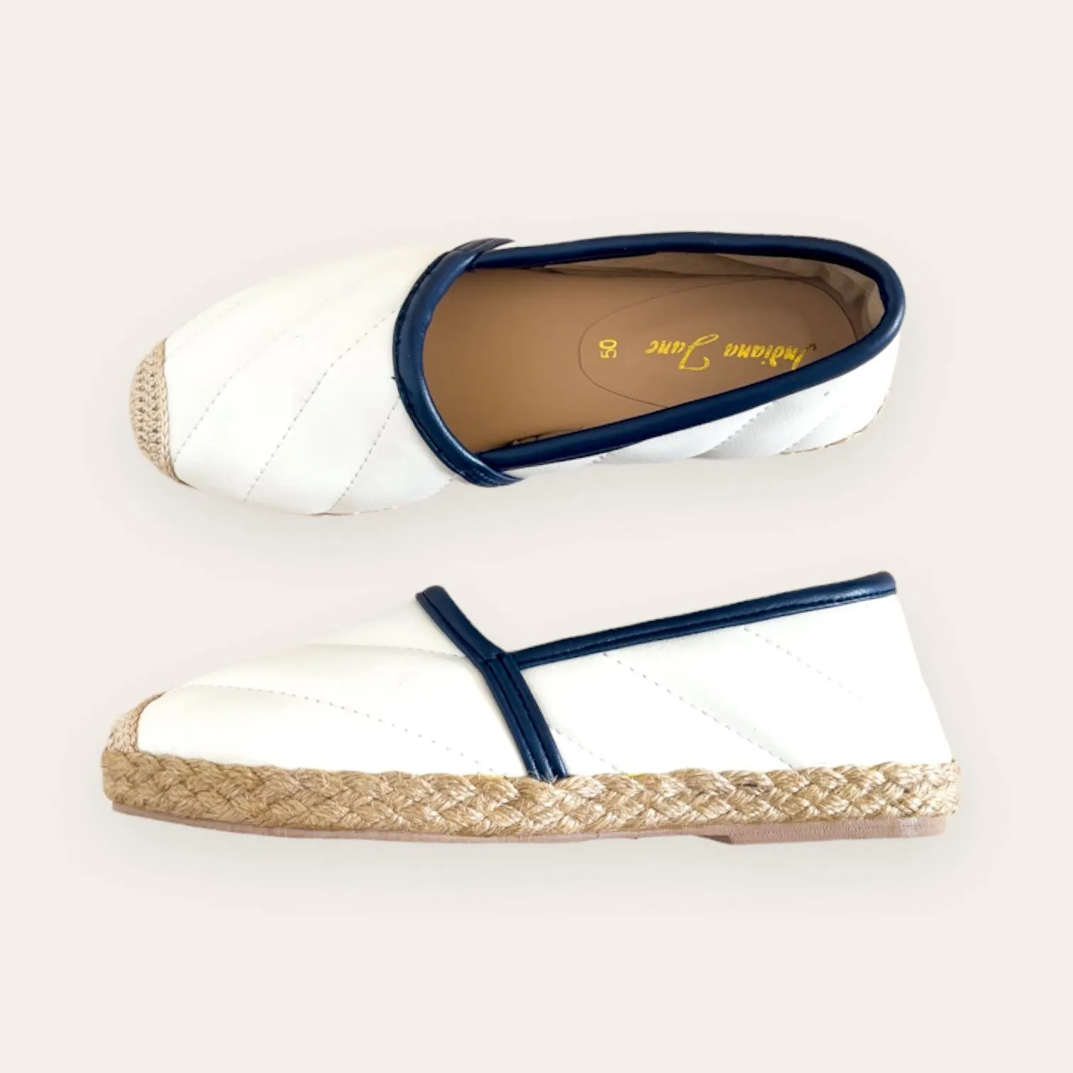 HOPE Quilted Abaca Casual Espadrilles