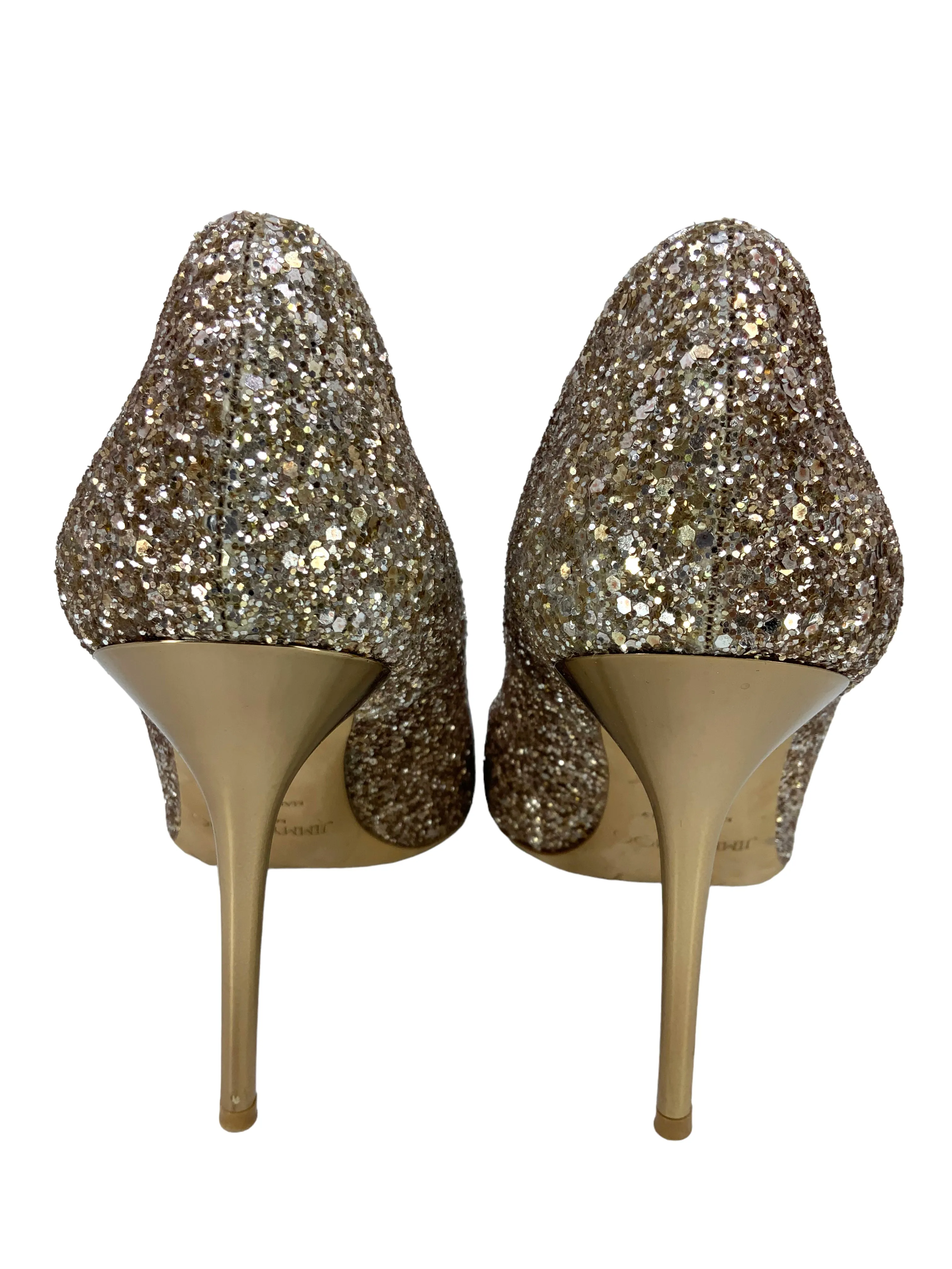 Jimmy Choo Abel Glitter Point-Toe Pumps Size 10