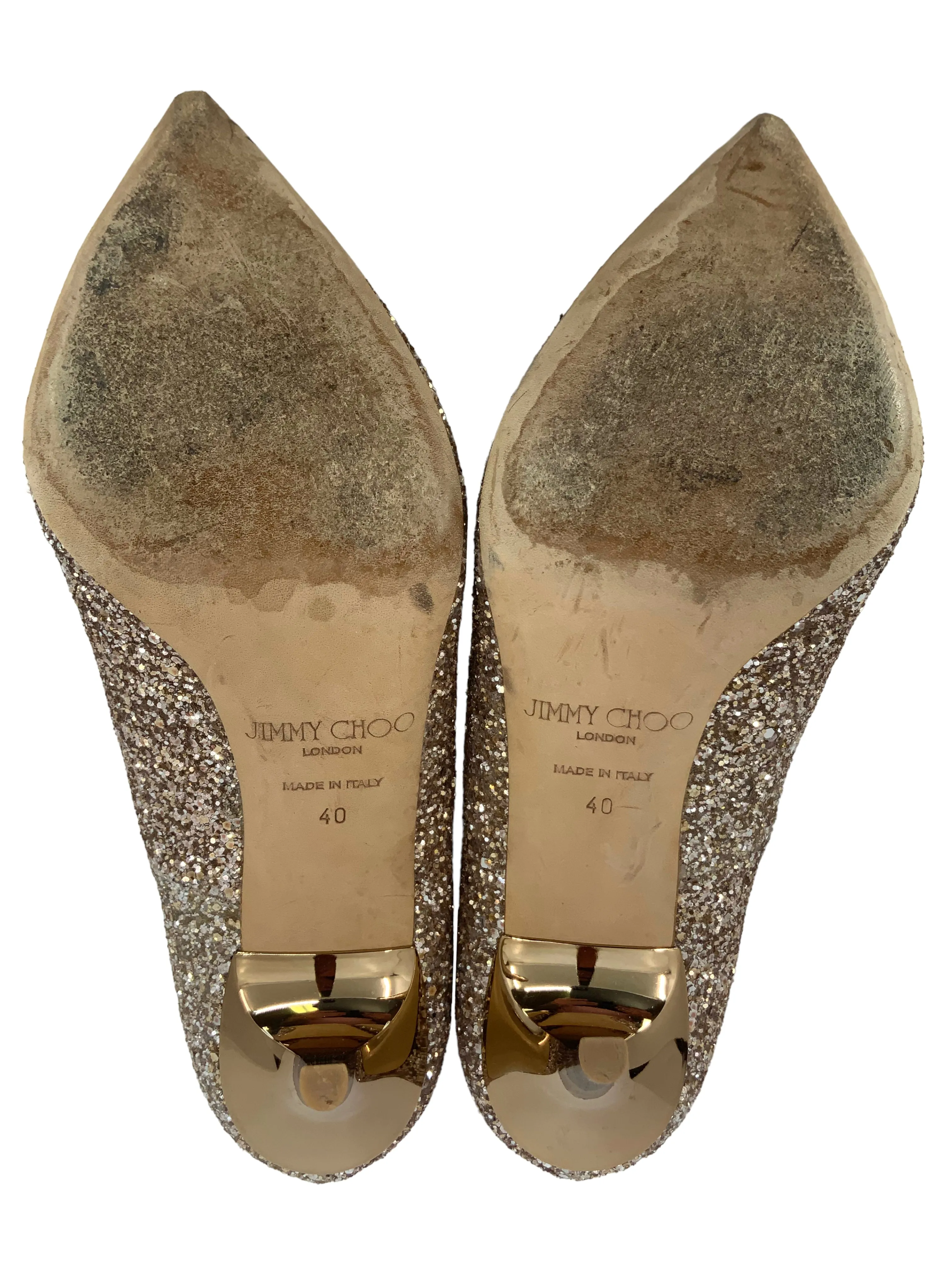 Jimmy Choo Abel Glitter Point-Toe Pumps Size 10