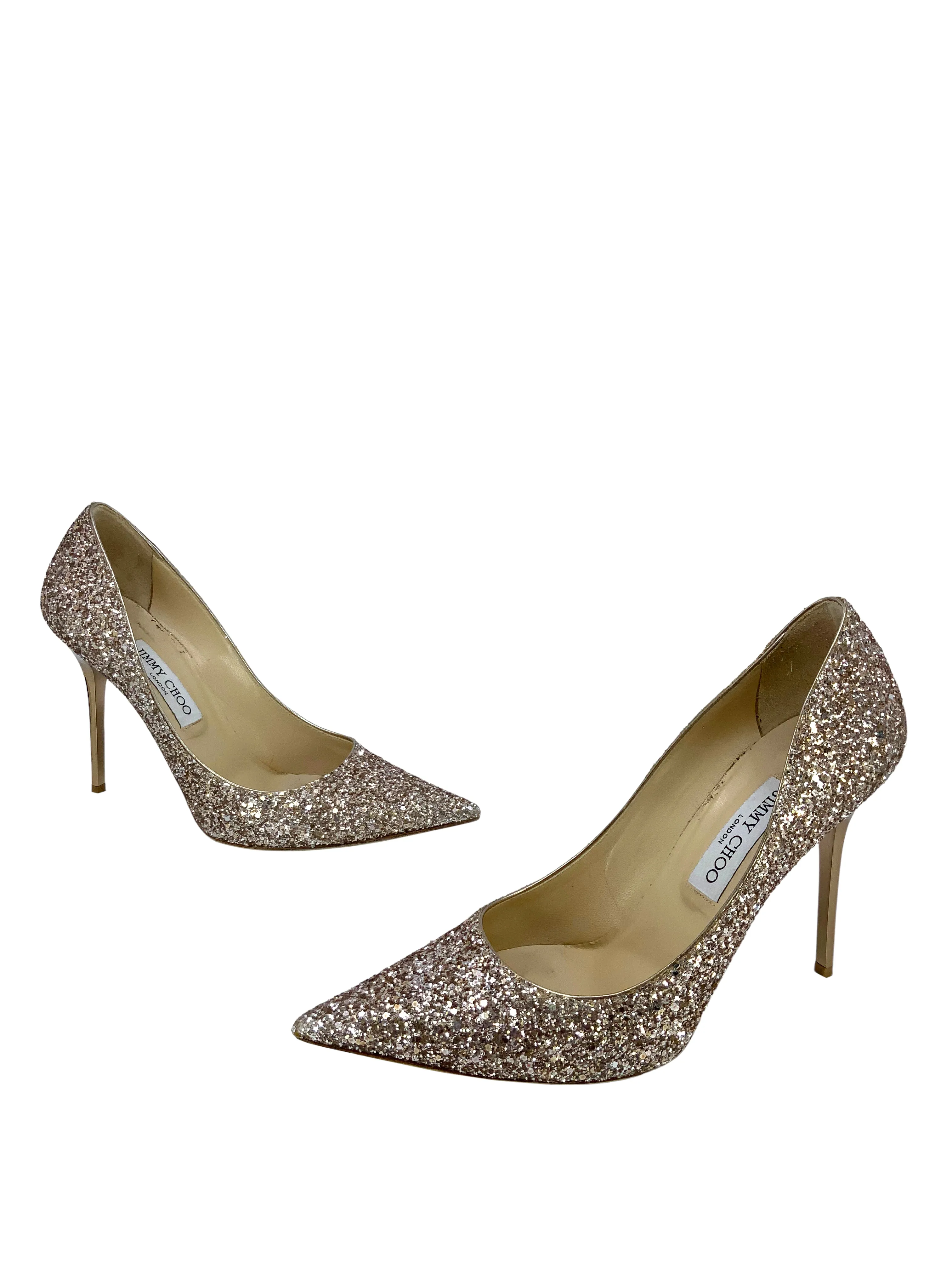 Jimmy Choo Abel Glitter Point-Toe Pumps Size 10