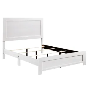 Modern White Wood Queen Bed