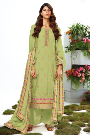 Muslin Jacquard Kurta with Chinon Chiffon Dupatta