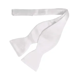 Papillon in Raso - WHITE SELF-TIED CLASSIC