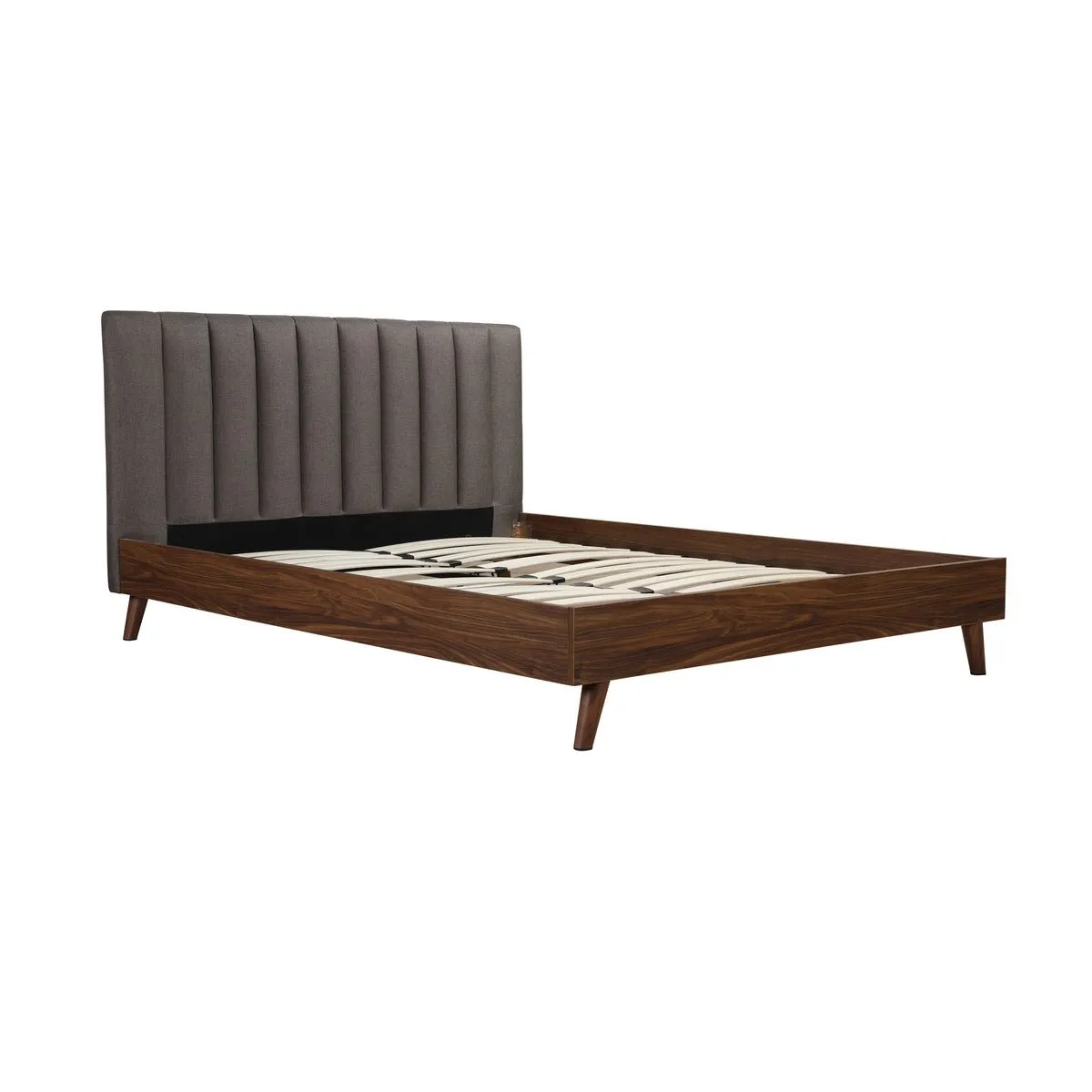 Sasha Queen Platform Bed with Upholstered Headboard