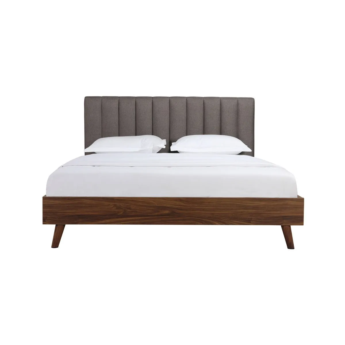 Sasha Queen Platform Bed with Upholstered Headboard