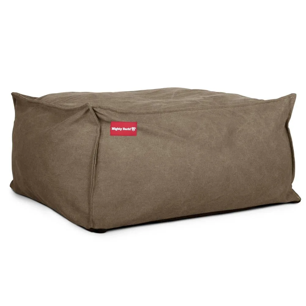 The Crash Pad Memory Foam Dog Bed - Canvas Earth