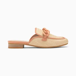 'Vanessa Wu' Emma Beige & Peachy Pink Mules with Matt Chain