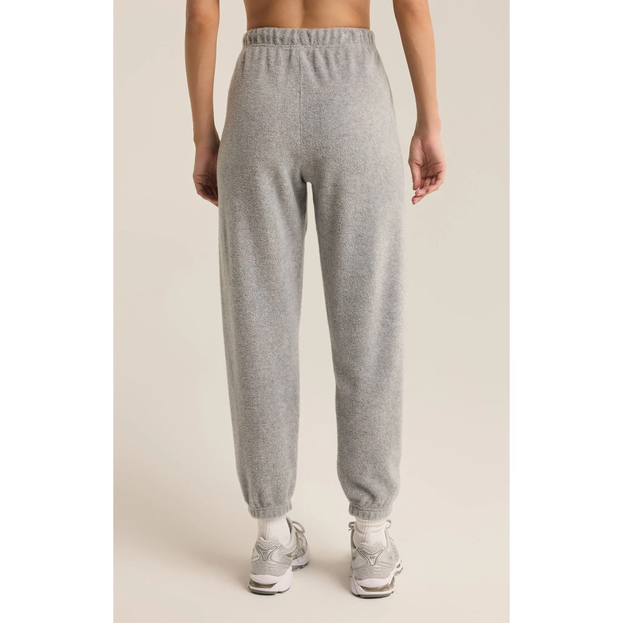 Z Supply Unwind Reverse Fleece Jogger in Classic Heather Grey